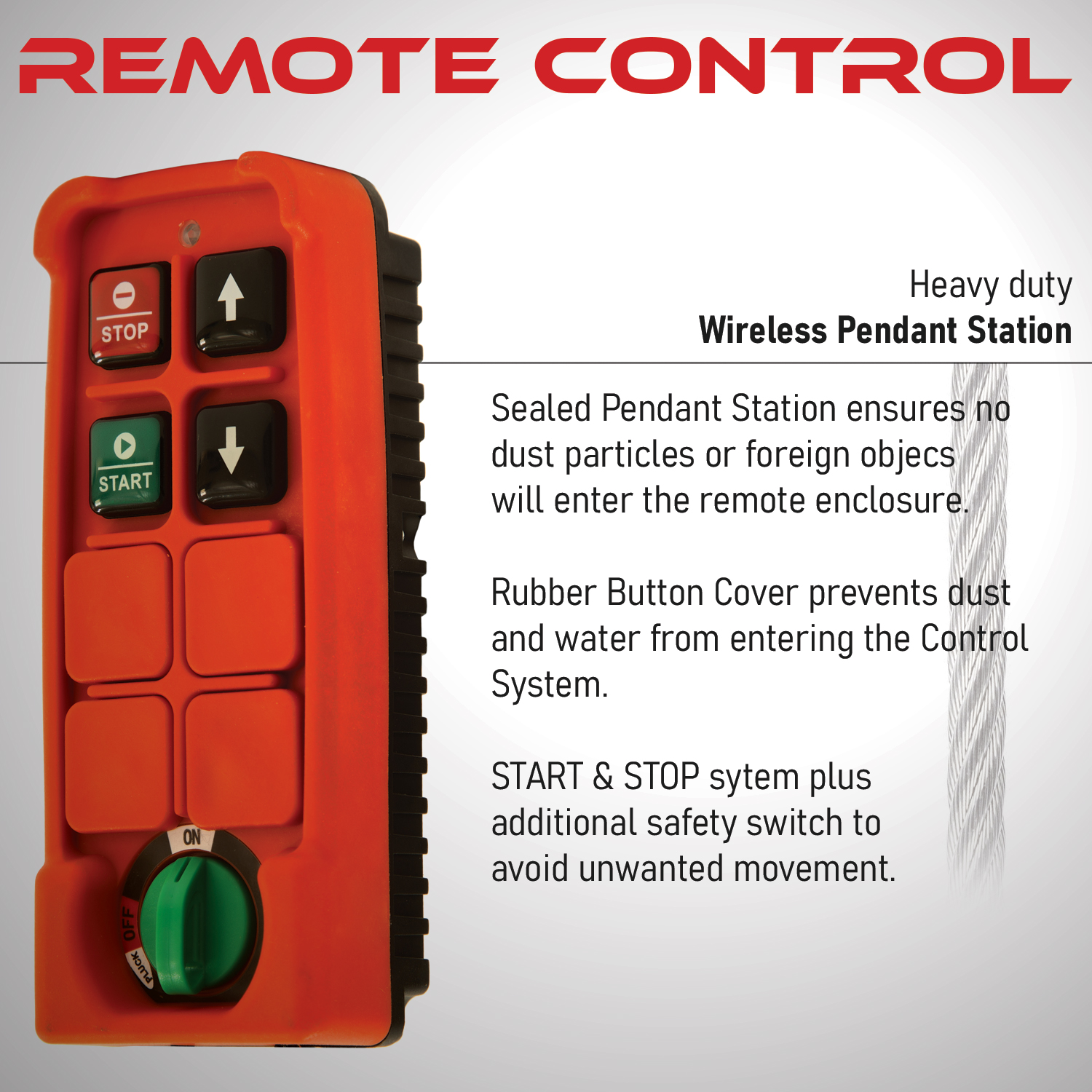 1000lb. Scaffolding Hoist with Wireless Remote Control - Image 2