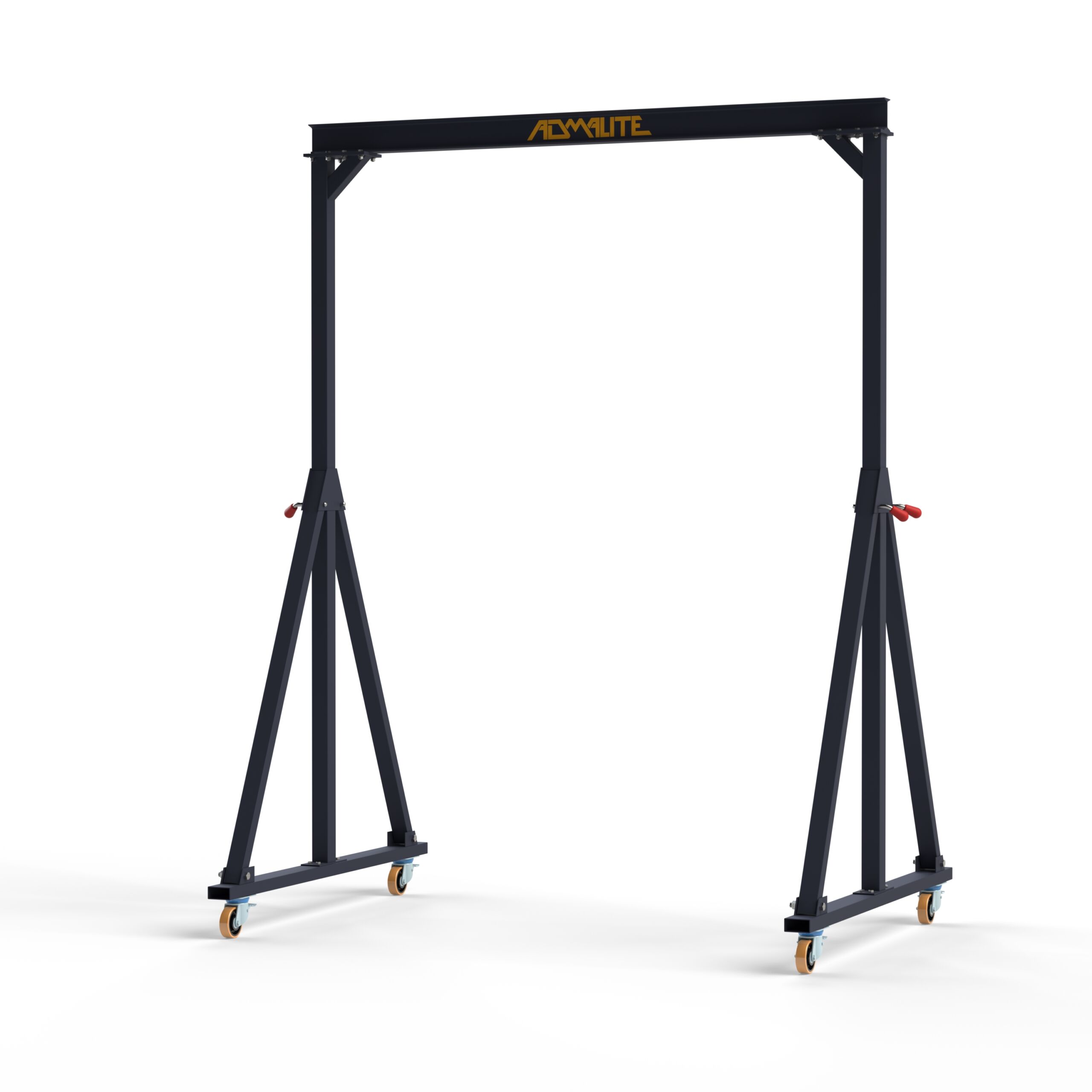 Left Side view of the Admalite 1100lb. Fixed Height Steel Gantry Crane