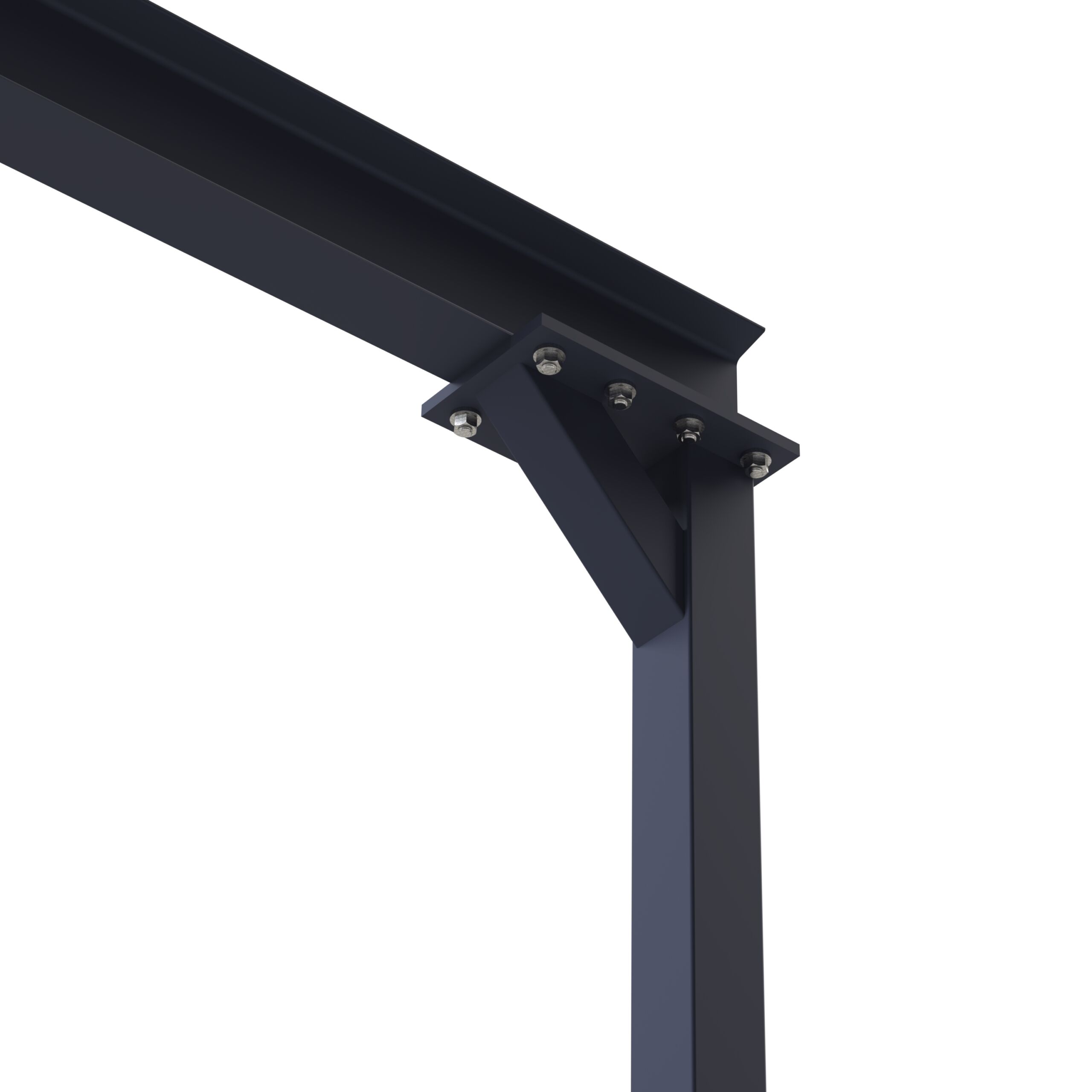 Beam connection view of 1 Ton Fixed Height Steel Gantry Crane