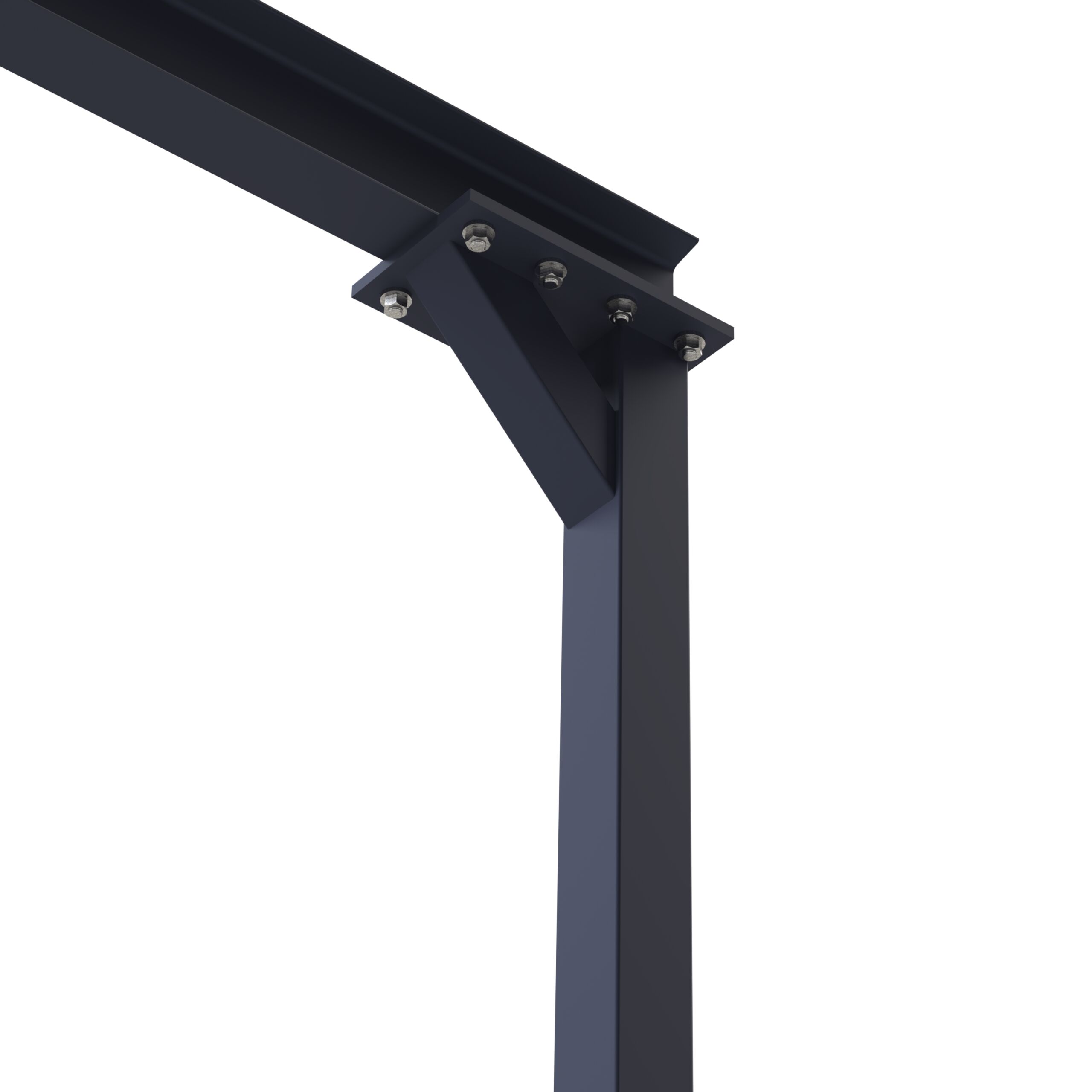 Beam connection view of 1100lb. Fixed Height Steel Gantry Crane