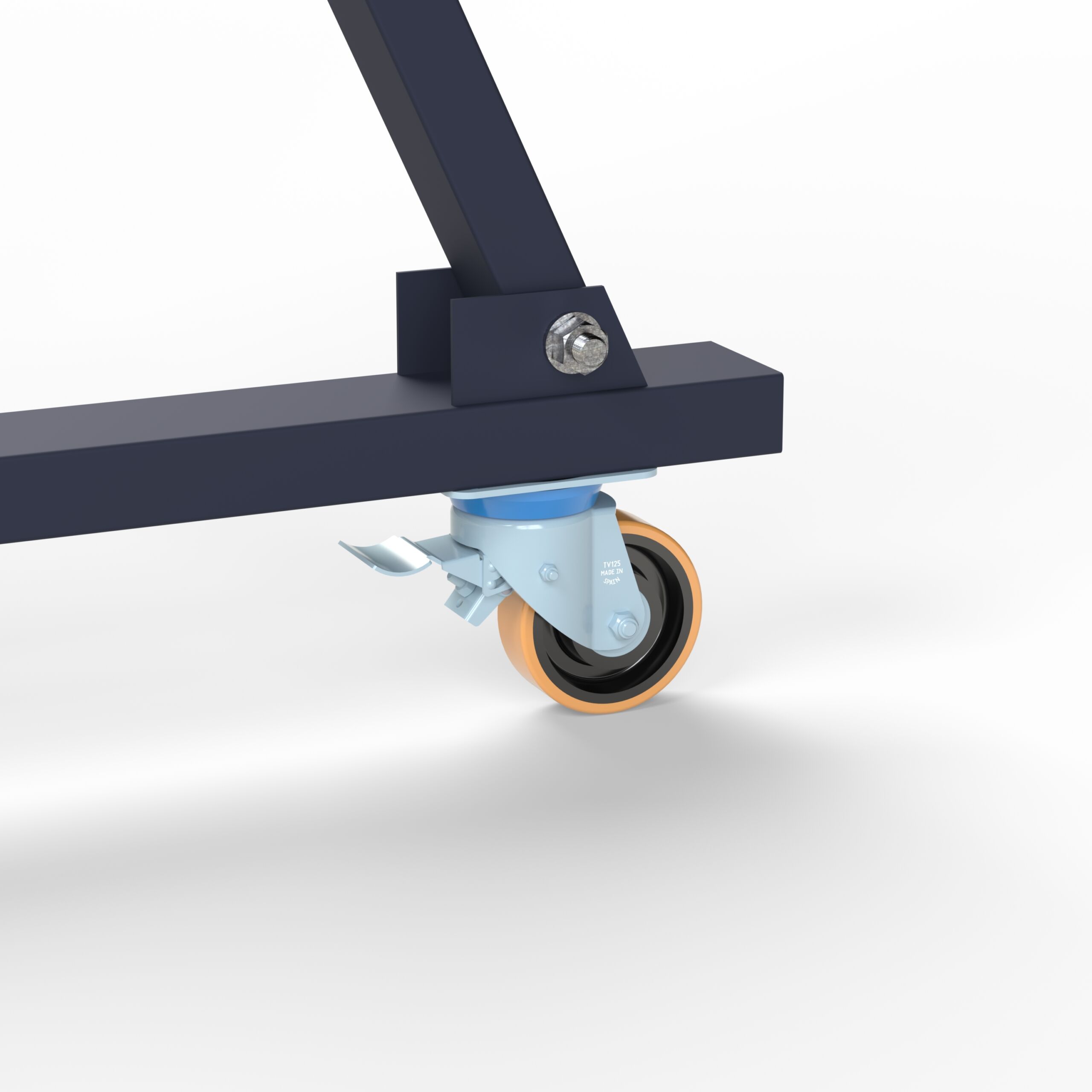 Caster Wheels with brake of Admalite 1100lb. Fixed Height Steel Gantry Crane