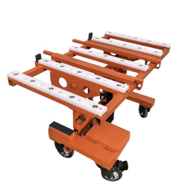 Electric Countertop Slab Installation Cart - A durable electric-powered cart designed for easy transport and installation of marble and granite slabs with adjustable height and tilt features.